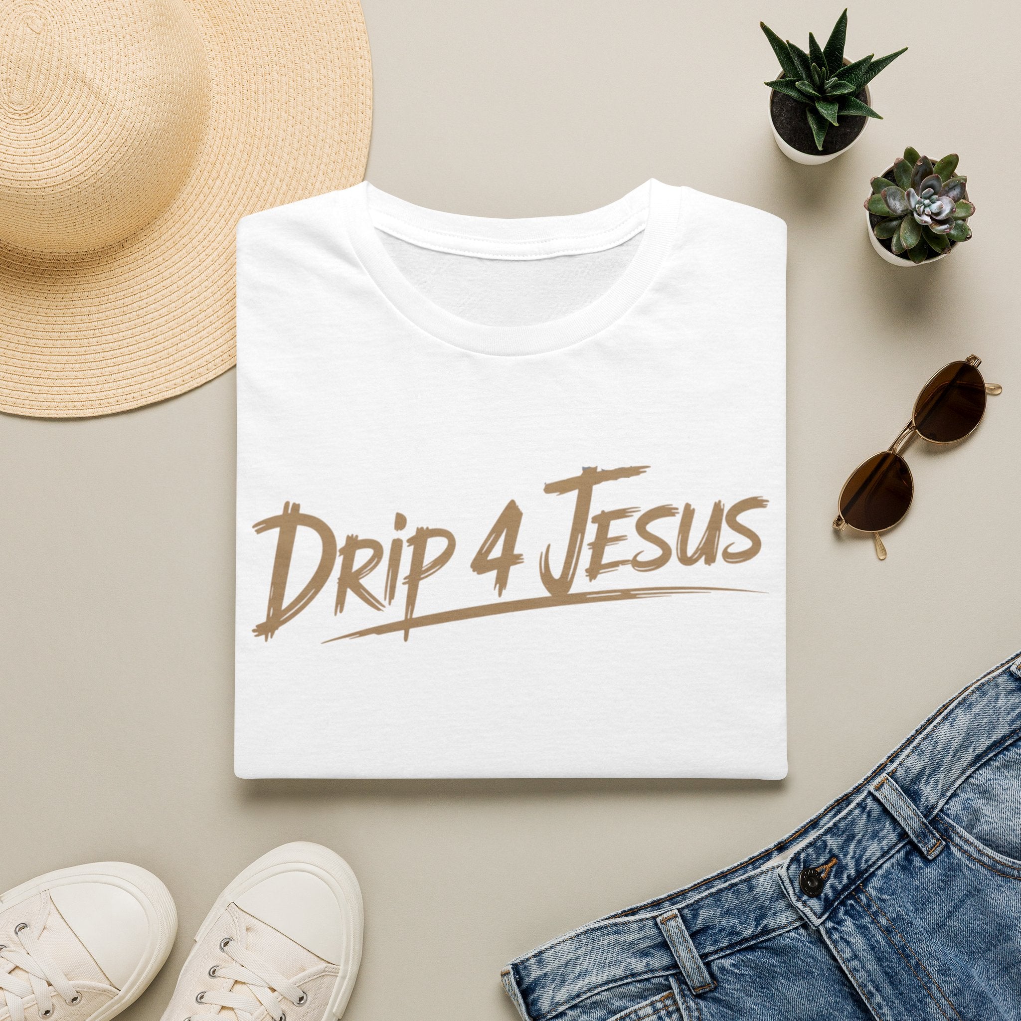 Drip 4 Jesus T-shirt - Simple Cross